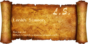 Lenkh Simeon névjegykártya